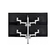 Atdec Quad Display Mount For 4 Monitors Up To 30", Suits Flat Screen Monitors Up To 26.5 Lbs, Curved Screen Monitors Up To 17.6 Lbs, Black (AWMS44675HB)