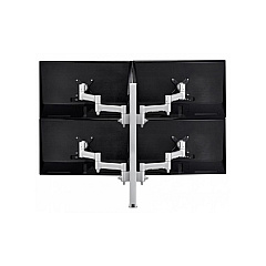 Atdec Quad Display Mount For 4 Monitors Up To 30", Suits Flat Screen Monitors Up To 26.5 Lbs, Curved Screen Monitors Up To 17.6 Lbs, Black (AWMS44675HB)