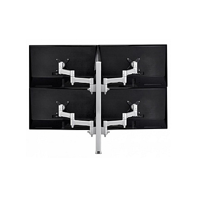 Atdec Quad Display Mount For 4 Monitors Up To 30", Suits Flat Screen Monitors Up To 26.5 Lbs, Curved Screen Monitors Up To 17.6 Lbs, Black (AWMS44675HB)