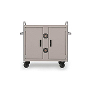 Bretford 32x Link Cart, Network Ready, Champagne W/ Aluminum Rails (MDMLAP32NRCHAL)