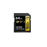 Lexmark Lexar Professional Sdxc Memory Card, 1800x 64gb, Class 10, Uhs-ii, U3, Gold Series (LXALSD1800064GBNNNU)
