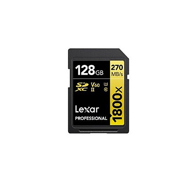 Lexmark Lexar Professional Sdxc Memory Card, 1800x 128gb, Class 10, Uhs-ii, U3, Gold Series (LXALSD1800128GBNNNU)