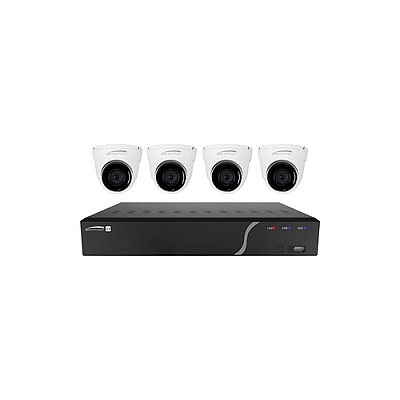 Component Specialties 4ch H.265 Nvr, 3 Outdoor Ir 5mp Ip And 1 4k Ai Cameras (ZIPK4TA)