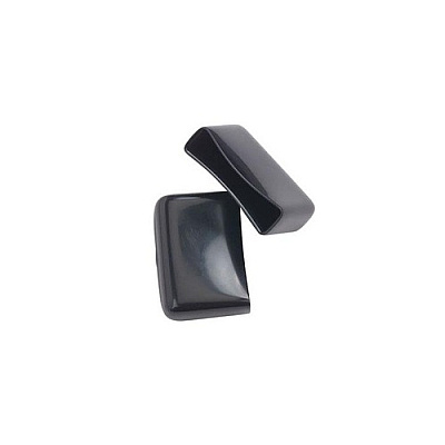 Leviton Rubber End Caps For 1 1/2 Runway, Bk (2E125CA)