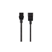 Monoprice Heavy Duty Extension Cord - Iec 60320 C20 To Iec 60320 C19_ 12awg_ 20a/2500w_ Sjt_ 250v_ Black_ 2ft (40128)