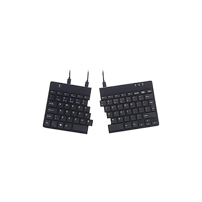 Rapiddeploy R-go Ergonomic Keyboard, Split Keyboard With Break Light, Qwerty (us), Black, Wired (RGOSPUSWIBL)