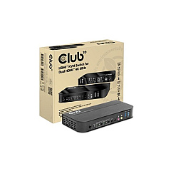 Club 3D Hdmi Kvm Switch For Dual Hdmi 4k 60hz (CSV1382)