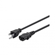 Monoprice Power Cord - Nema 5-15p To Iec 60320 C13_ 14awg_ 15a/1875w_ 3-prong_ Black_ 2ft_ 6-pack (39787)