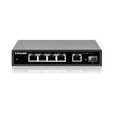 Intellinet 5-port Gigabit Ethernet Poe+ Switch With Sfp Port (561822)