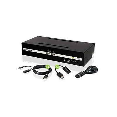 Iogear 2-port 4k30hz Dual View Displayport/hdmi Pp4.0 Secure Kvm Switch W/audio And Cac Supports. Taa (GCS1422TAA4CUN)