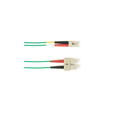 Black Box Om3 50/125 Multimode Fiber Optic Patch Cable - Ofnp Plenum, Sc To Lc, Green, 10-m (32.8-ft.), Gsa, Taa, Non-returnable/non-cancelable (FOCMP10010MSCLCGN)