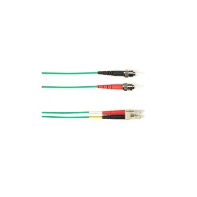 Black Box Om4 50/125 Multimode Fiber Optic Patch Cable - Ofnp Plenum, St To Lc, Green, 3-m (9.8-ft.), Gsa, Taa, Non-returnable/non-cancelable (FOCMPM4-003M-STLC-GN)