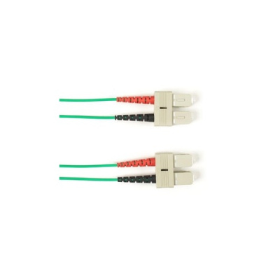 Black Box Os2 9/125 Singlemode Fiber Optic Patch Cable - Lszh, Sc To Sc, Green, 5-m (16.4-ft.), Gsa, Taa, Non-returnable/non-cancelable (FOLZHSM005MSCSCGN)