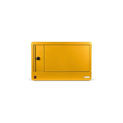 Bretford 16x Cube Micro Station, Padlock, Mustard (TVS16PACMUS)