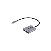 StarTech Usb-c To Dual Hdmi Mst Hub - Dual Hdmi 4k 60hz - Usb Type C Multi Monitor Adapter For Laptop W/ 1ft (30cm) Cable - Dp 1.4 Mst Hub (MST14CD122HD)