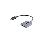 StarTech Dp To Dual Hdmi Mst Hub - Dual Hdmi 4k 60hz - Displayport Multi Monitor Adapter W/ 1ft Cable - Dp 1.4 Multi Stream Transport Hub (MST14DP122HD)