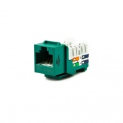 Weltron Category 6a Keystone Punchdown Jack; Green (44678C6AGN)