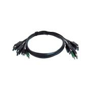 Black Box Secure Kvm Cable - Each End (1) Usb, (2) Displayport, (1) 3.5mm Audio, Taa Compliant, 6-ft. (1.8-m), Taa (SKVMCBL-2DP-06TAA)