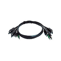 Black Box Secure Kvm Cable - Each End (1) Usb, (2) Displayport, (1) 3.5mm Audio, Taa Compliant, 6-ft. (1.8-m), Taa (SKVMCBL2DP06TAA)