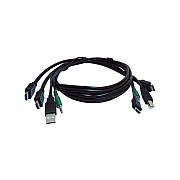 Black Box Secure Kvm Cable - Each End (1) Usb, (2) Hdmi, (1) 3.5mm Audio, Taa Compliant, 6-ft. (1.8-m), Taa (SKVMCBL2HDMI06TAA)