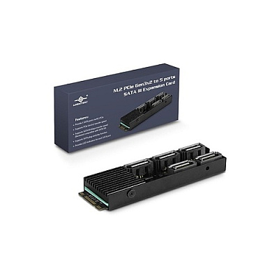 Vantec M.2 Pcie To 5 Ports Sata Iii Adapter (UGTM2670)