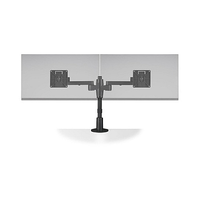 Hcw Distributing Staxx Dual Monitor Pole Mount With Articulating Arms,black. Taa (STX02S104)