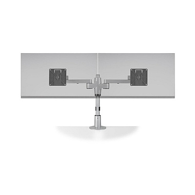 Hcw Distributing Staxx Dual Monitor Pole Mount With Articulating Arms,silver. Taa (STX02S124)