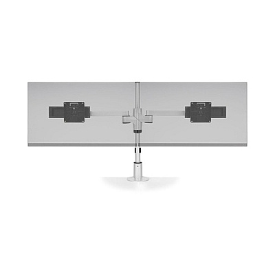 Hcw Distributing Staxx Dual Monitor Pole Mount With Sliders, White. Taa (STX02SLD248)
