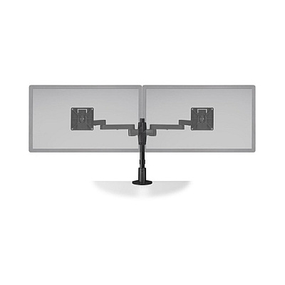 Hcw Distributing Staxx Dual Monitor Pole Mount For Up To 30 In Wide Screen Displays Black, Taa (STX02W104)