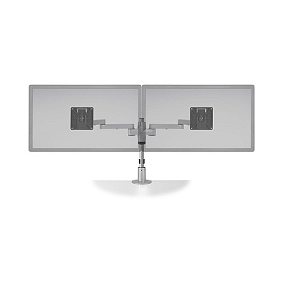 Hcw Distributing Staxx Dual Monitor Pole Mount For Up To 30 In Wide Screen Displays Silver, Taa (STX02W124)