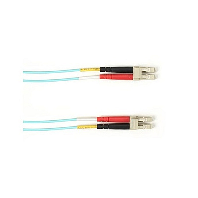 Black Box 10 Mm Fo Patch Cable Duplx, Pvc, Aqua, Lclc / 10 Mm Fo Patch 85 Ft Non Cancelable/non Returnable (FOCMR10LCLCAQ85)
