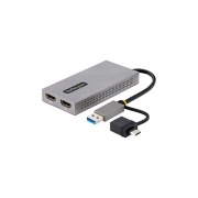 Startech.Com Usb To Dual Adapter, 4k30hz + 1080p (107B-USB-HDMI)