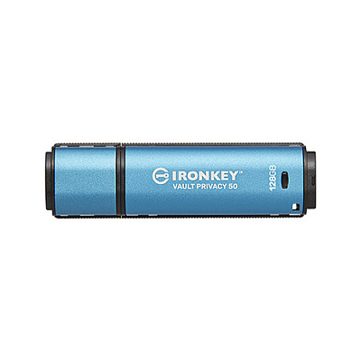 Kingston 128gb Ironkey Vault Privacy 50 Aes-256 Encrypted, Fips 197 (IKVP50/128GB)