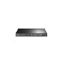 TP-Link 18port Gigabit Rackmount Switch With 16port Poe+ Port: 16gigabit Poe+ Ports, 2gigabit Nonpoe Ports, 2 Combo Gigabit Sfp Slots (TLSG1218MP)