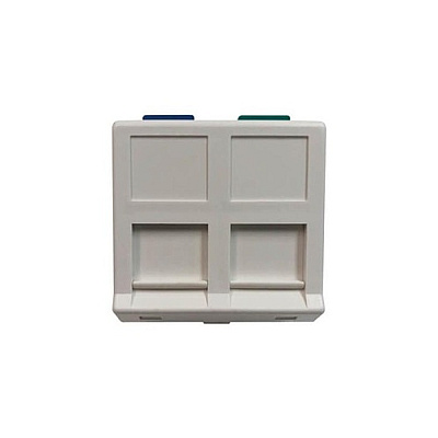Tripp Lite European Style Insert 2-port White (N042EWM2SAT)