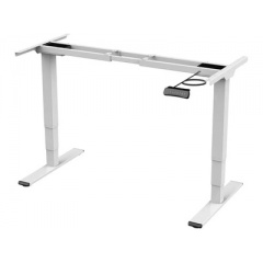 Monoprice Sit-stand Desk, Frame Only, 2-motor, White (43563)