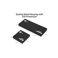 SIIG 1x4 4k 60hz Hdmi Splitter Over Cat6 Extender With Loopout, Ir, Arc & Rs-232 (CEH27A11S1)
