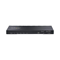 StarTech 4 Port Hdmi Splitter, 4k 60hz Hdmi 2.0 Video, 4k Hdmi Splitter W Built In Scaler, Hdmi Splitter 1 In 4 Out, 3.5mm Optical Audio Port (HDMISPLITTER44K60S)