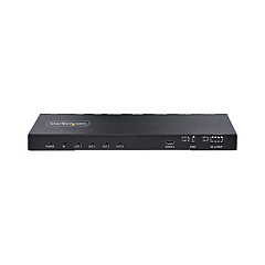 StarTech 4 Port Hdmi Splitter, 4k 60hz Hdmi 2.0 Video, 4k Hdmi Splitter W Built In Scaler, Hdmi Splitter 1 In 4 Out, 3.5mm Optical Audio Port (HDMISPLITTER44K60S)