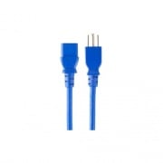 Monoprice Power Cord - Nema 5-15p To Iec 60320 C13, 14awg, 15a/1875w, 3-prong, Blue, 1ft (42058)