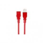 Monoprice Power Cord - Nema 5-15p To Iec 60320 C13, 14awg, 15a/1875w, 3-prong, Red, 1ft (42060)