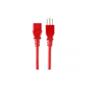 Monoprice Power Cord - Nema 5-15p To Iec 60320 C13_ 14awg_ 15a/1875w_ 125v_ 3-prong_ Red_ 2ft (42063)
