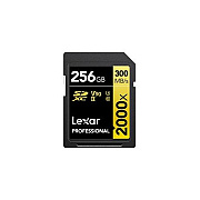 Lexar Professional Sdxc Memory Card, 2000x, 256gb Class 10, V90, Uhs-ii, U3 W/o Reader (LSD2000256GBNNNU)