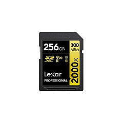 Lexar Professional Sdxc Memory Card, 2000x, 256gb Class 10, V90, Uhs-ii, U3 W/o Reader (LSD2000256GBNNNU)