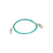 Monoprice Om3 Fiber Op. Cable - Reverse Polarity Lc/lc Uniboot_ Ul_ 50/125 Type_ 10gb_ Aqua_ 3m_ Corning (43105)