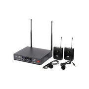 Monoprice Stage Right By 200-channel Uhf Dual Lavalier Wireless Microphones System (600061)