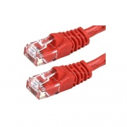 Monoprice Cat5e Ethernet Patch Cable - Snagless Rj45_ Stranded_ 350mhz_ Utp_ Pure Bare Copper Wire_ Crossover_ 24awg_ 5ft_ Red (41455)