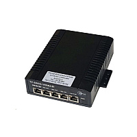 Tycon Systems 5 Port Gigabit Switch. 44-58v Wireterm In, 1 90w 4pair High Poe. 3 802.3at. 1 24v 12w Passive Poe Ports. Shield/surge, Din Mount (TPSW5GVERSABT)