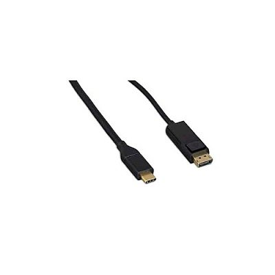 Enet Solutions Usb 3.1c Male To Displayport Male W/latches4k 60hz Black Cable 6ft (USB3.1CMDPM6F)