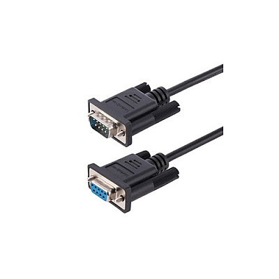 StarTech 3m Rs232 Serial Null Modem Cable, Crossover Serial Cable W/al-mylar Shielding, Db9 Serial Com Port Cable Female To Male, Compatible W/dte Devices (9FMNM3MRS232CABLE)